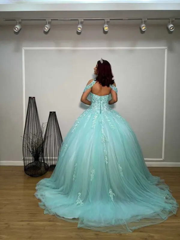 Vestido Azul Tiffany - Imagem 2