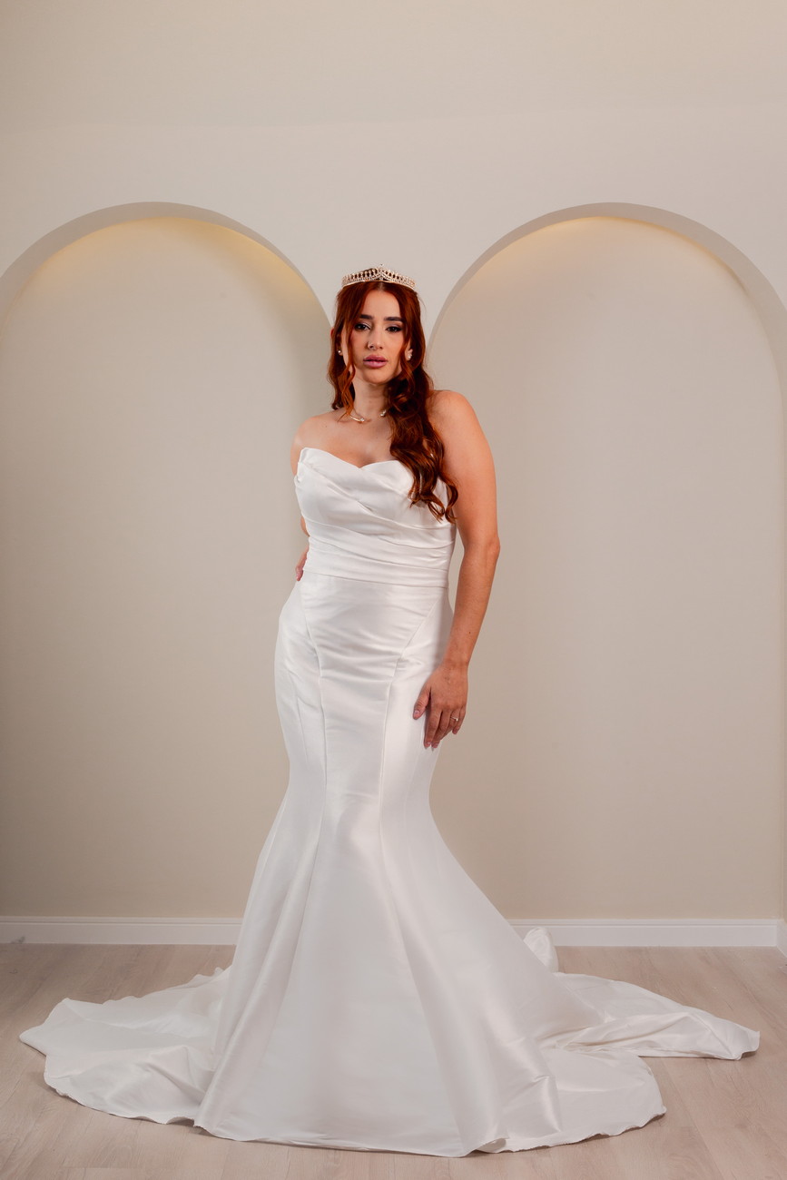 Vestido de Noiva Sereia em Cetim Liso - Imagem 3