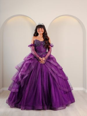 Vestido de Debutante Lilás