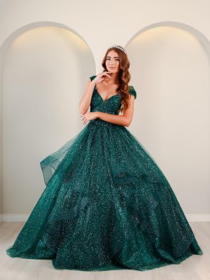 Vestido de Debutante Verde