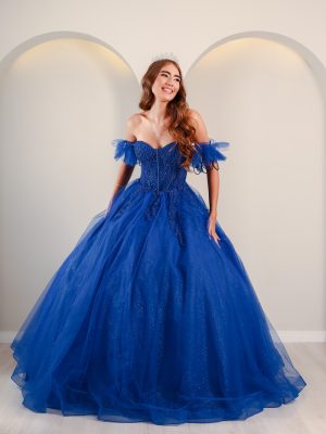 Vestido de Debutante Azul Royal