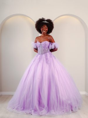 Vestido de Debutante Lilás