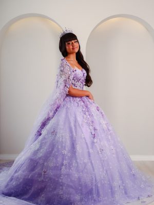 Vestido de Debutante Lilás