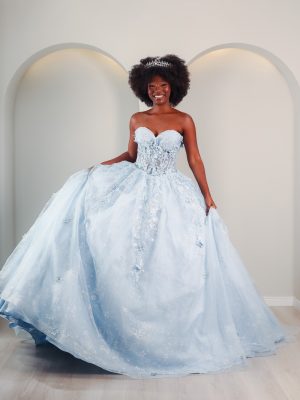 Vestido de Debutante Azul Celeste