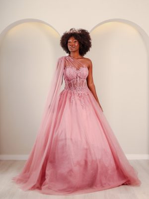 Vestido de Debutante Rosé