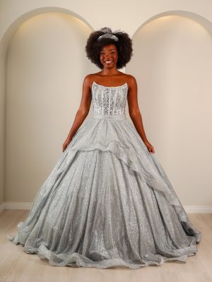 Vestido de Debutante Prata
