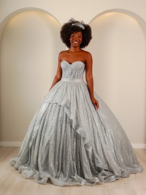 Vestido de Debutante Prata