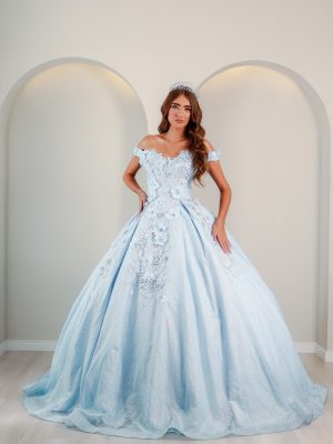 Vestido de Debutante Azul Celeste