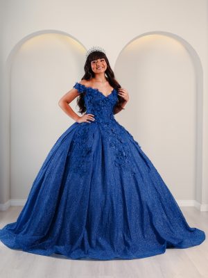 Vestido de Debutante Azul Royal
