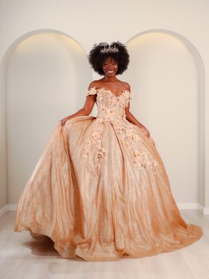 Vestido de Debutante Rosé